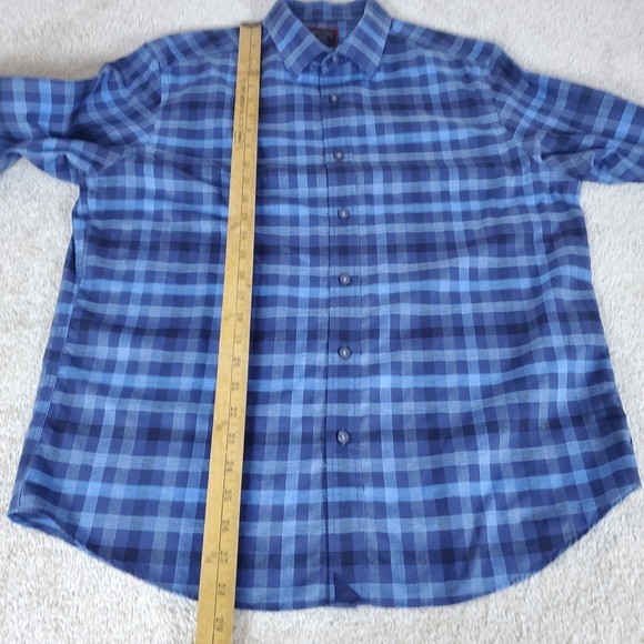 UNTUCKit Walton WF Men's Button Up Shirt Large Long Sleeve Blue Plaid - Picture 5 of 14